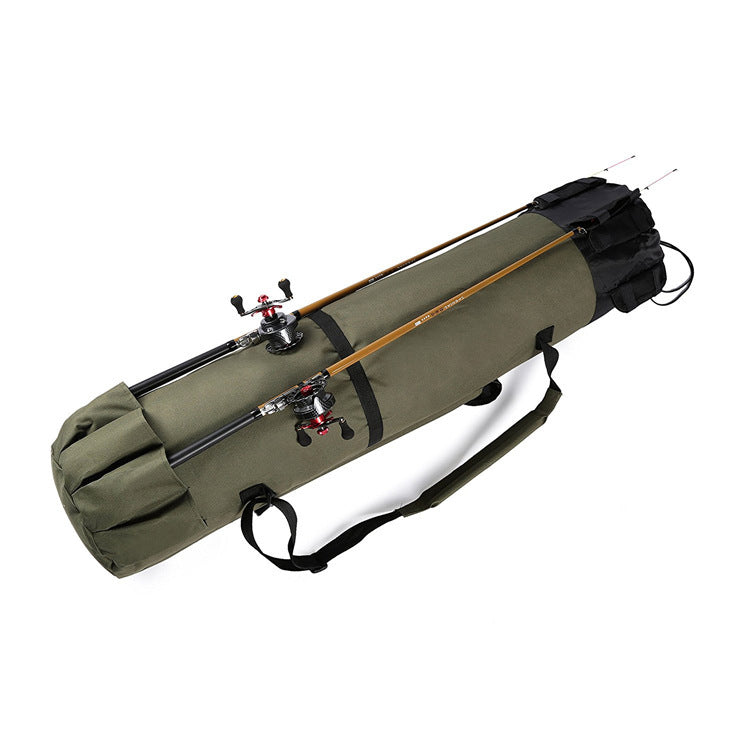 Experience the Ultimate Fishing Adventure with Our Fishing Rod Fishing Gear Cylindrical Fishing Bag
