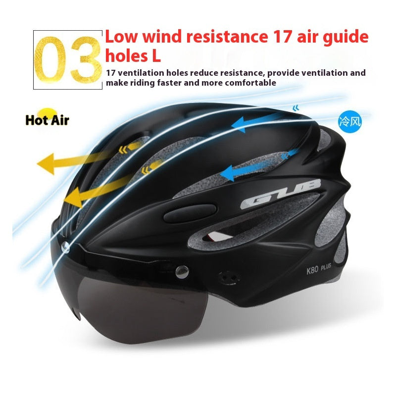 Integrated Riding Cap Magnetic Goggles Helmet