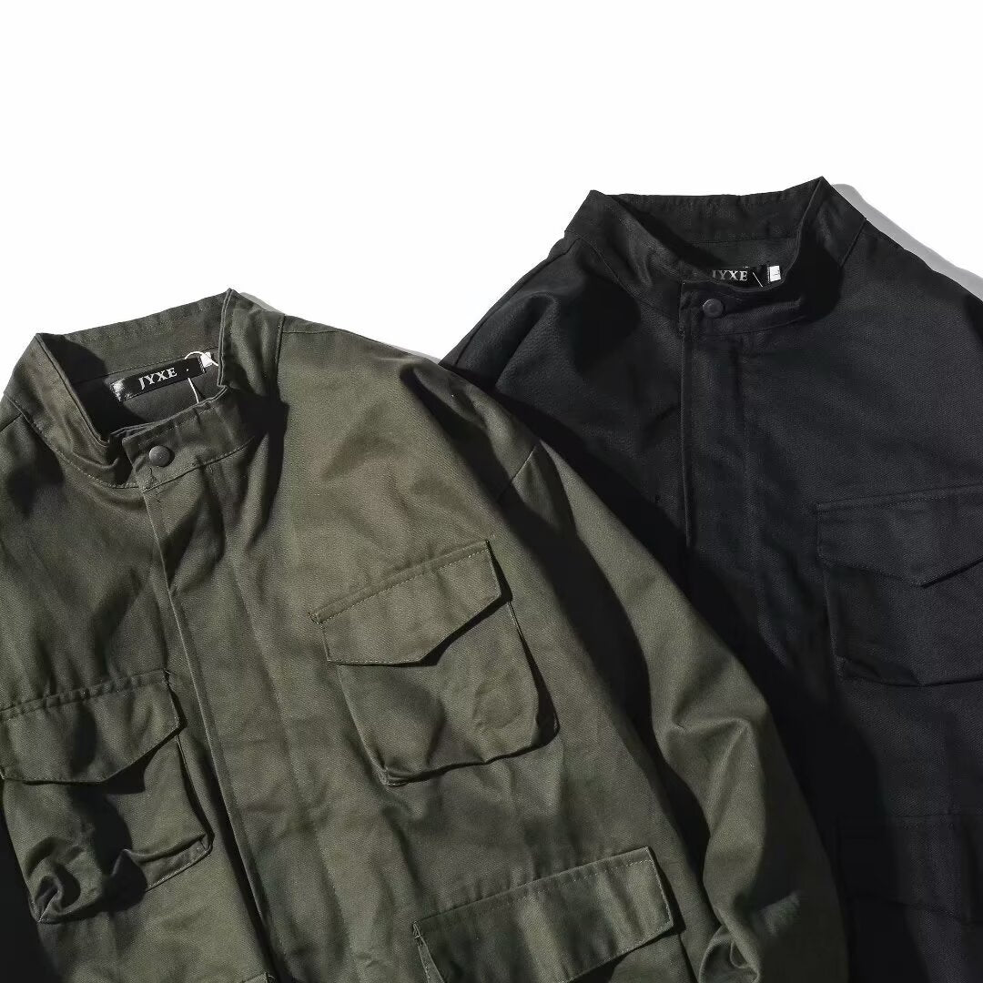 Multi-pocket Workwear Hong Kong Style Casual Jacket