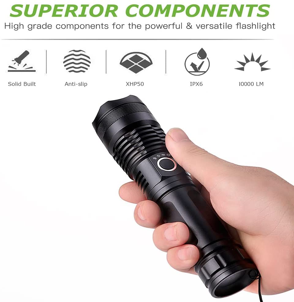 USB Charging Outdoor Searchlight Flashlight