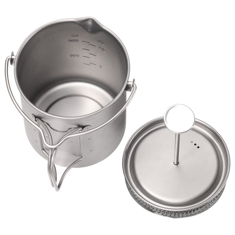 Outdoor Pure Titanium Teapot Hand-brewed Coffee Pot