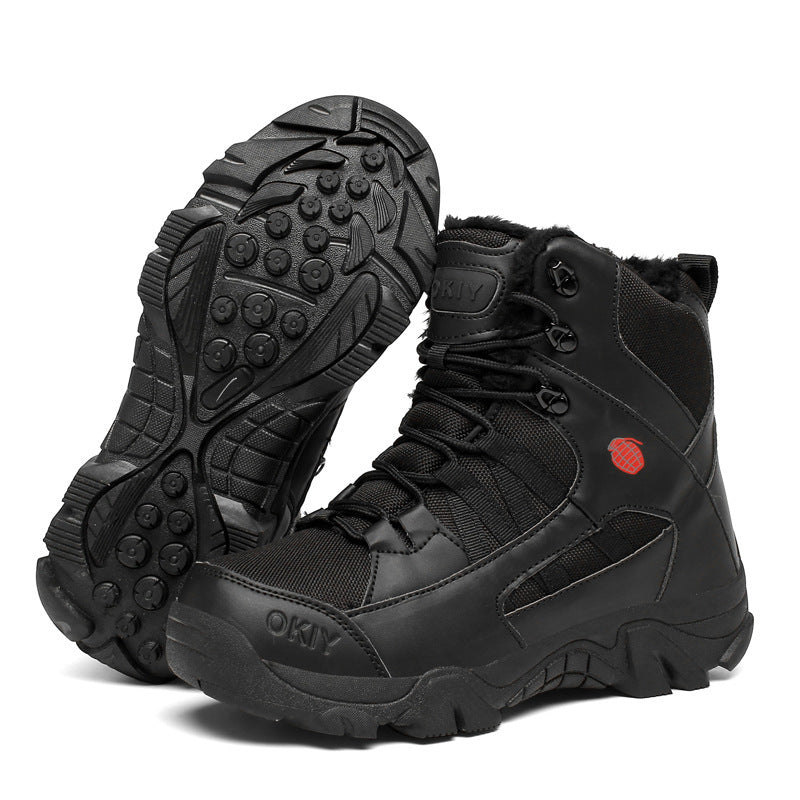 Fleece-lined Warm Snow Outdoor Climbing Boots