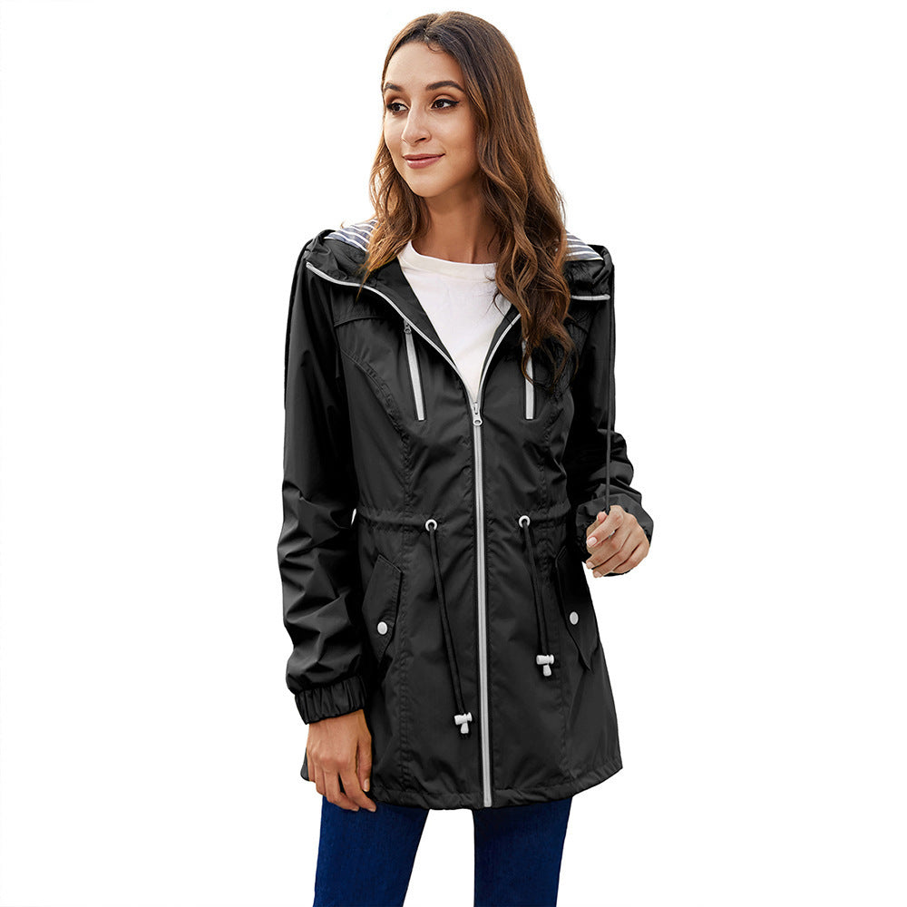 Outdoor Hiking One-piece Rain Jacket