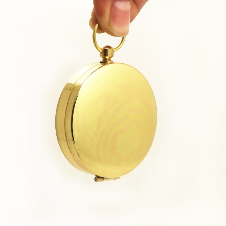outdoor pocket watch copper compass