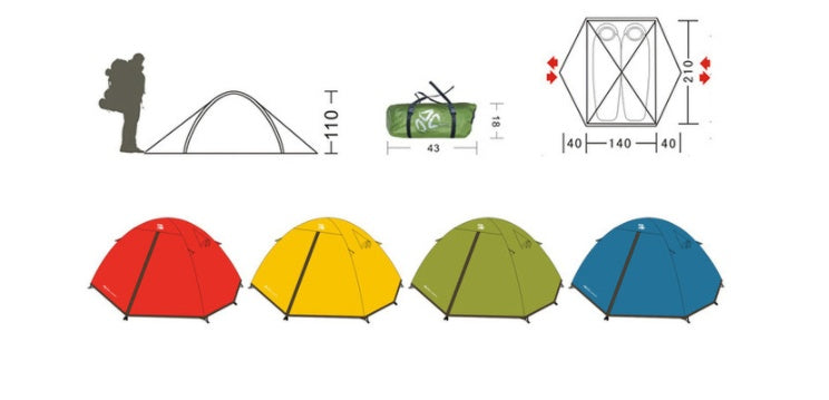 Double Aluminum Pole Rainproof Canopy