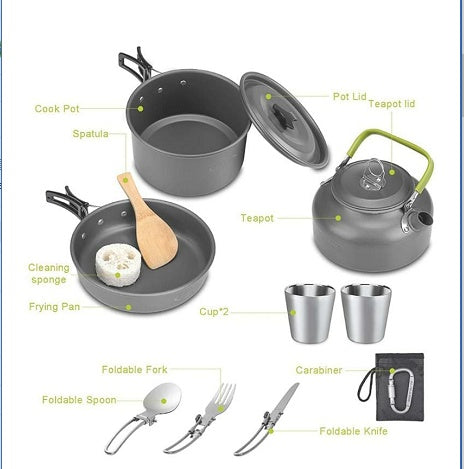 Camping Teapot Set Pot Stove