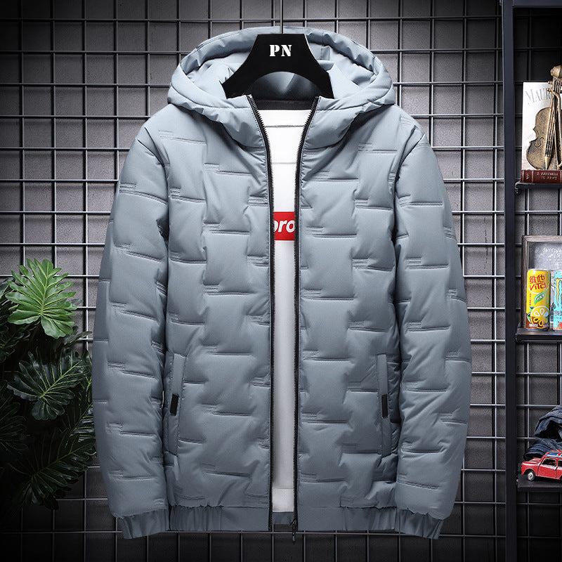 Men Warm Hooded Cotton Jacket
