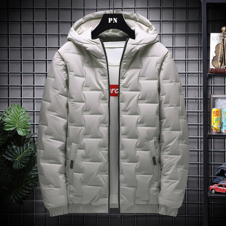 Men Warm Hooded Cotton Jacket