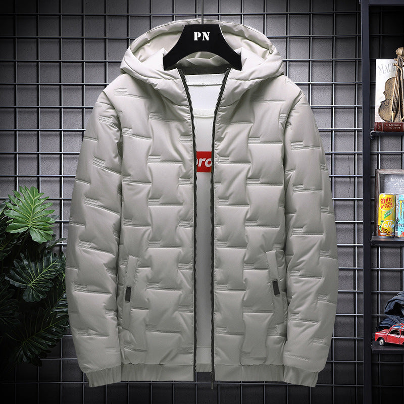 Men Warm Hooded Cotton Jacket