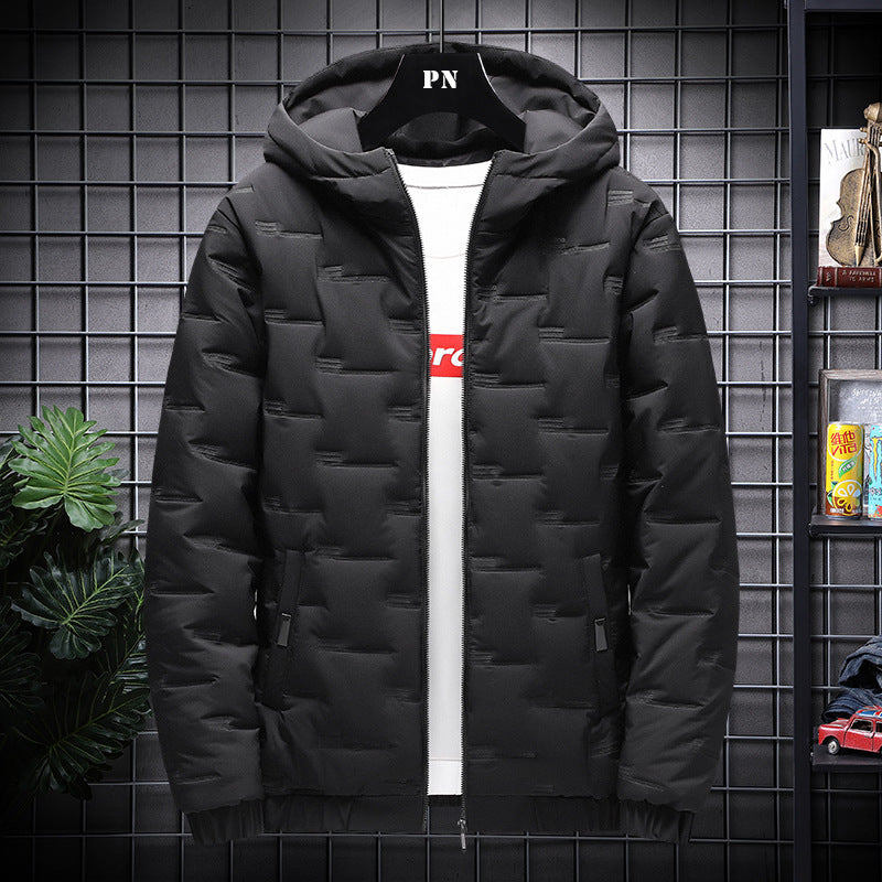 Men Warm Hooded Cotton Jacket