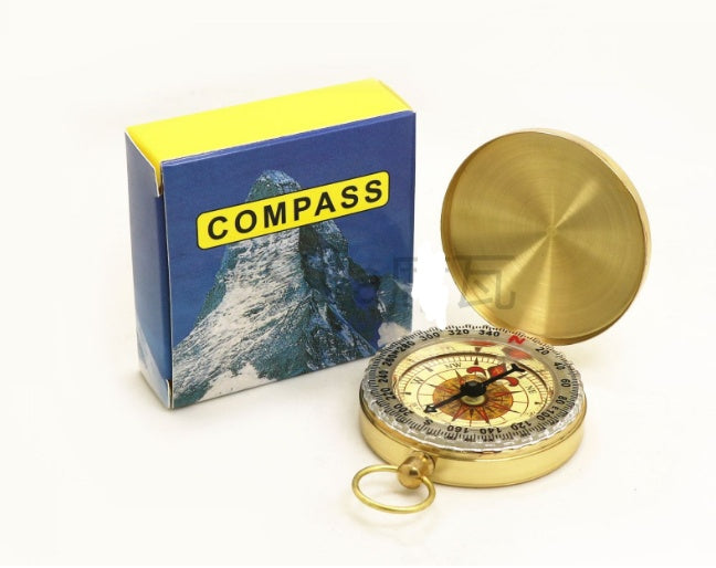 outdoor pocket watch copper compass