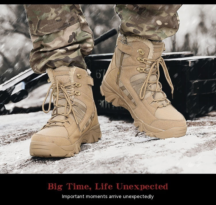 Fleece-lined Warm Snow Outdoor Climbing Boots