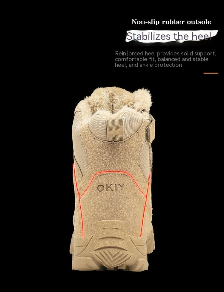 Fleece-lined Warm Snow Outdoor Climbing Boots