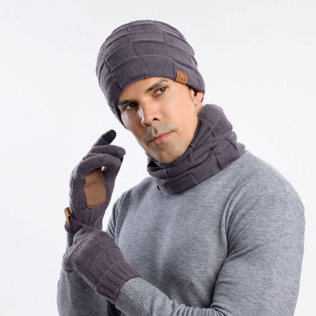 Three-piece Hat Scarf Gloves