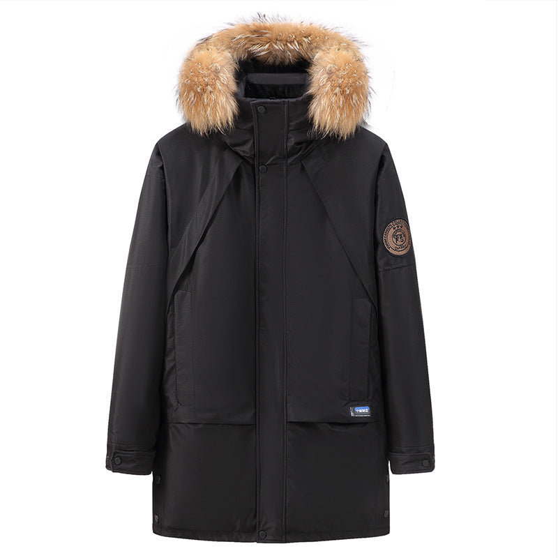 Thickened Mid-length White Duck Down Coat