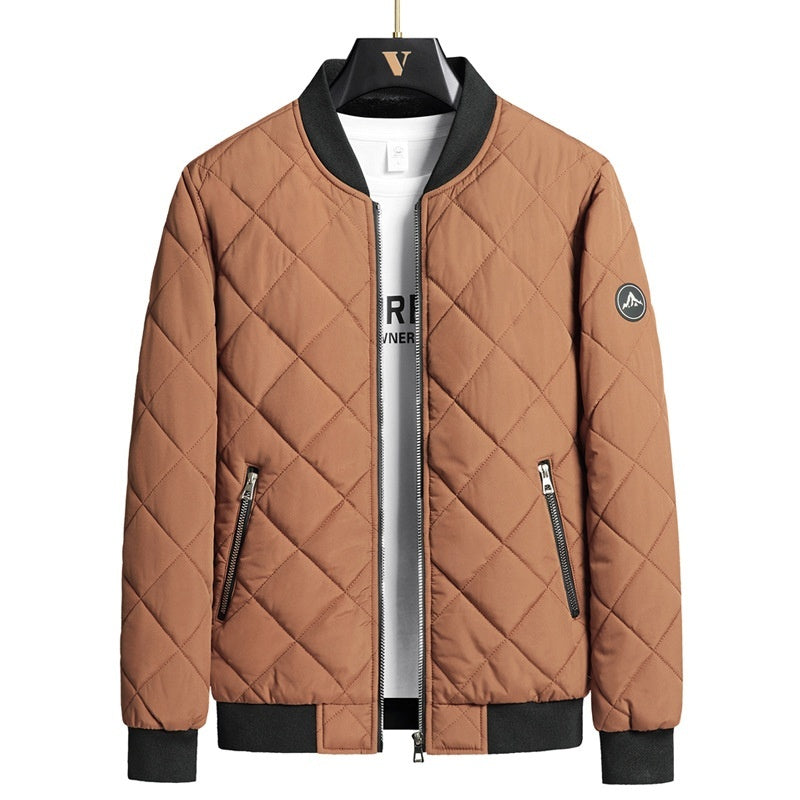 Casual Men's Fleece-lined Thickening Stand Collar