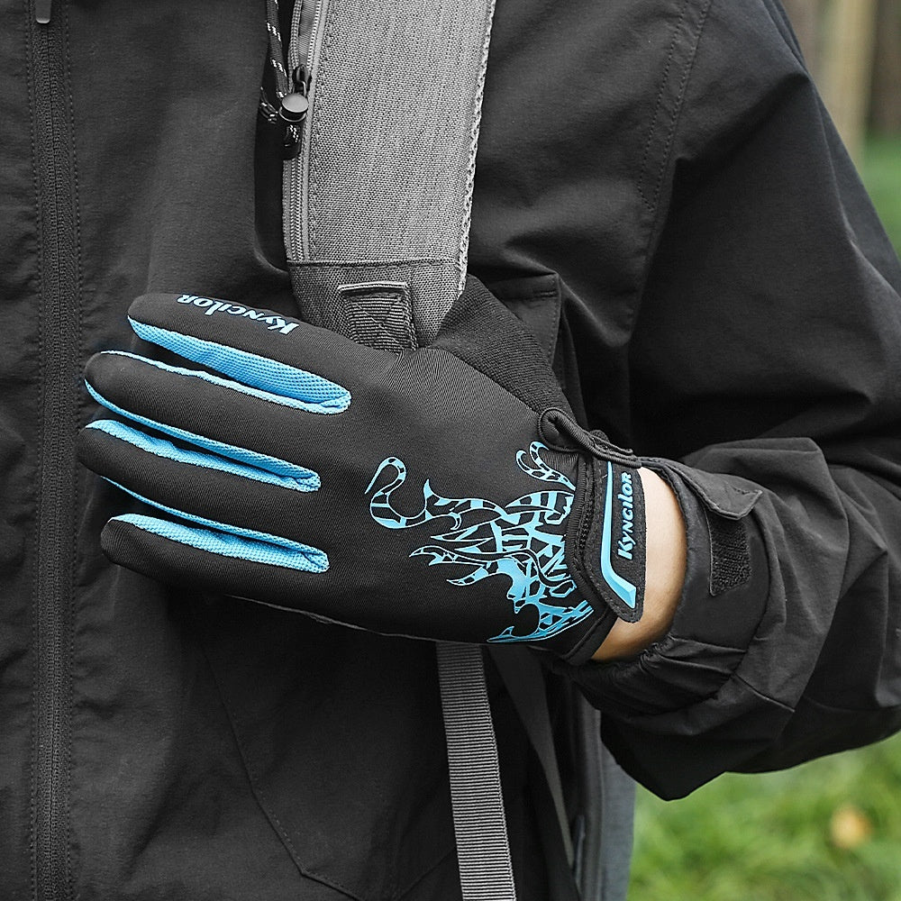 Outdoor Mountain Bike Long Finger Breathable Gloves