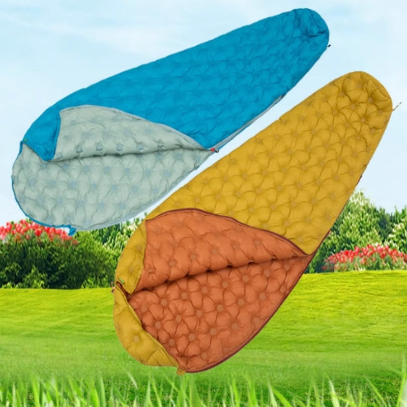 Outdoor Camping Mummy-style Color Block Sleeping Bag
