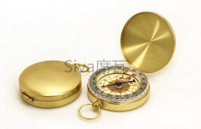 outdoor pocket watch copper compass