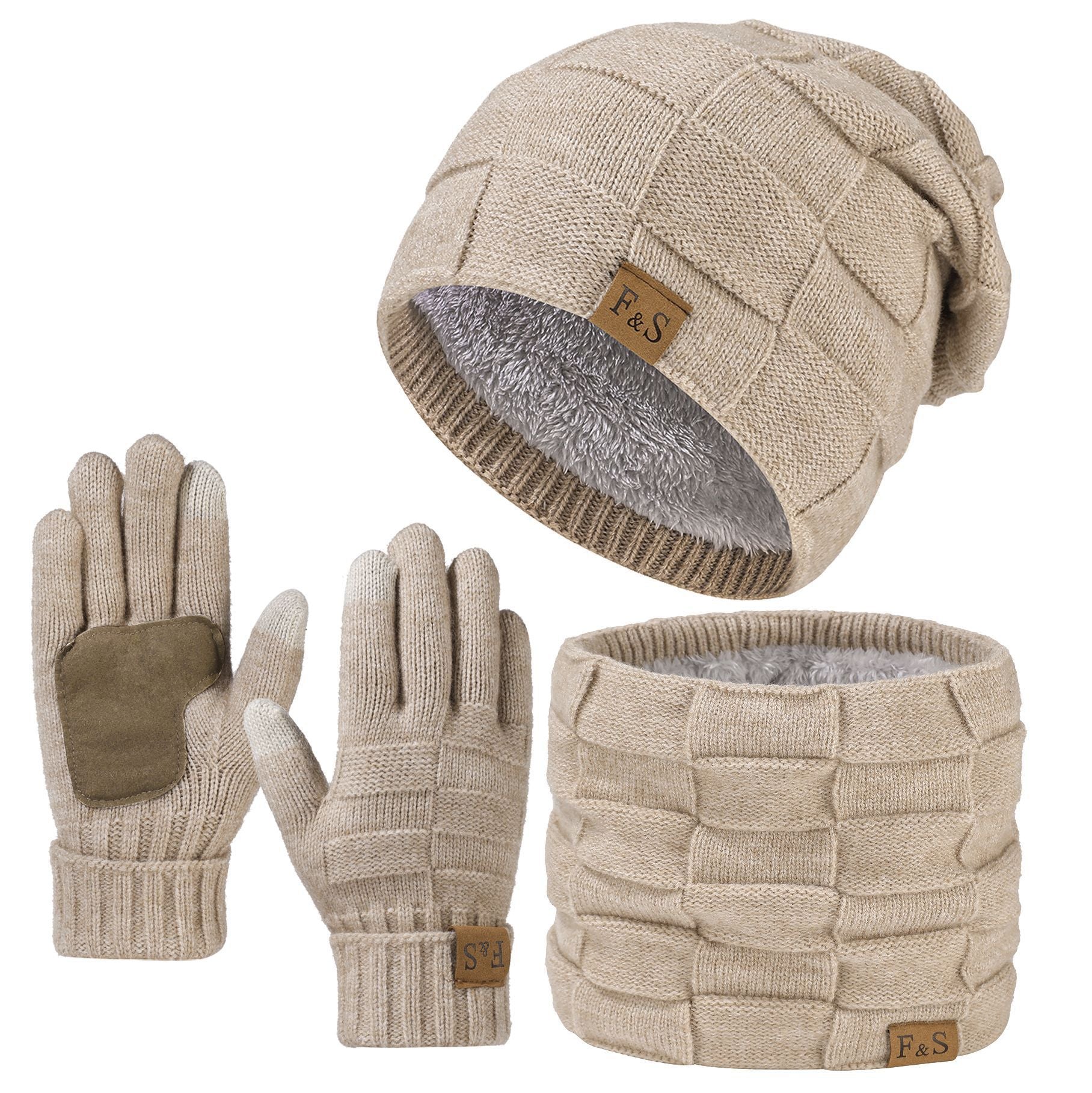 Three-piece Hat Scarf Gloves