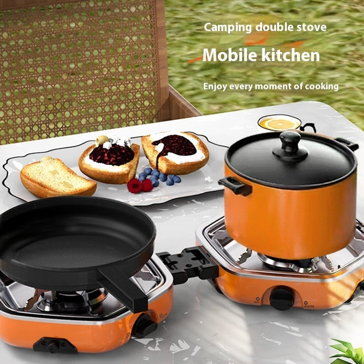 Portable Double-headed Folding Camping Stove