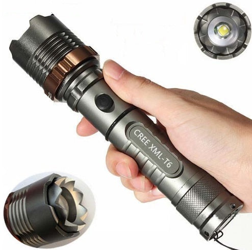 T6 flashlight T6 zoom rechargeable flashlight