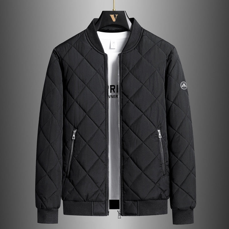 Casual Men's Fleece-lined Thickening Stand Collar