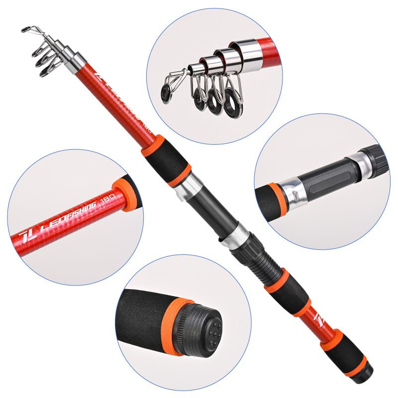 Ultra Short Pocket Portable Short Fishing Rod Suit