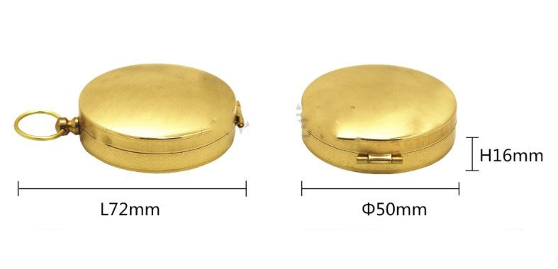outdoor pocket watch copper compass