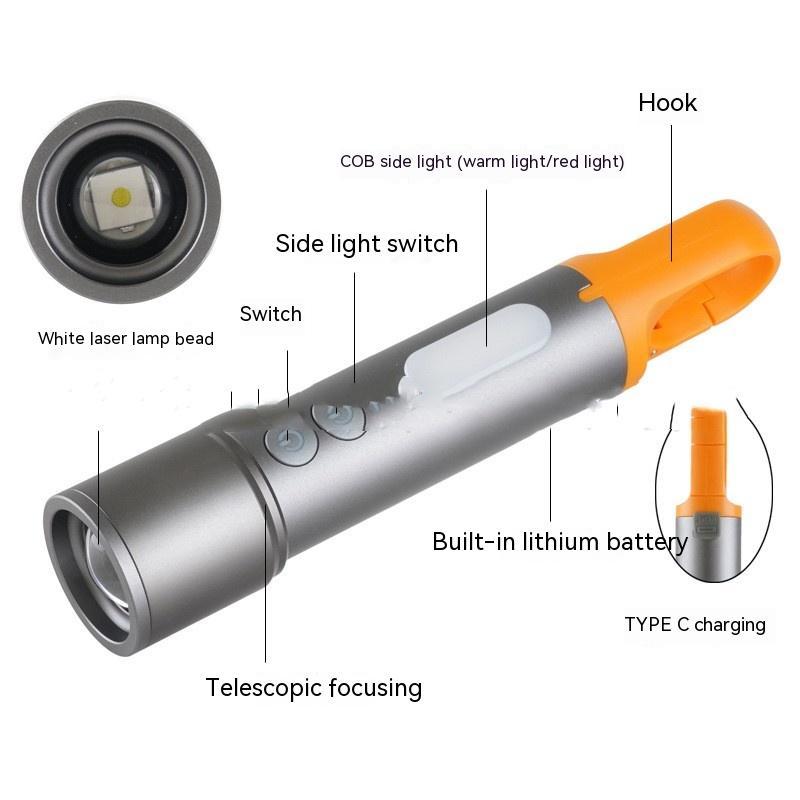Long-range White Laser Flashlight