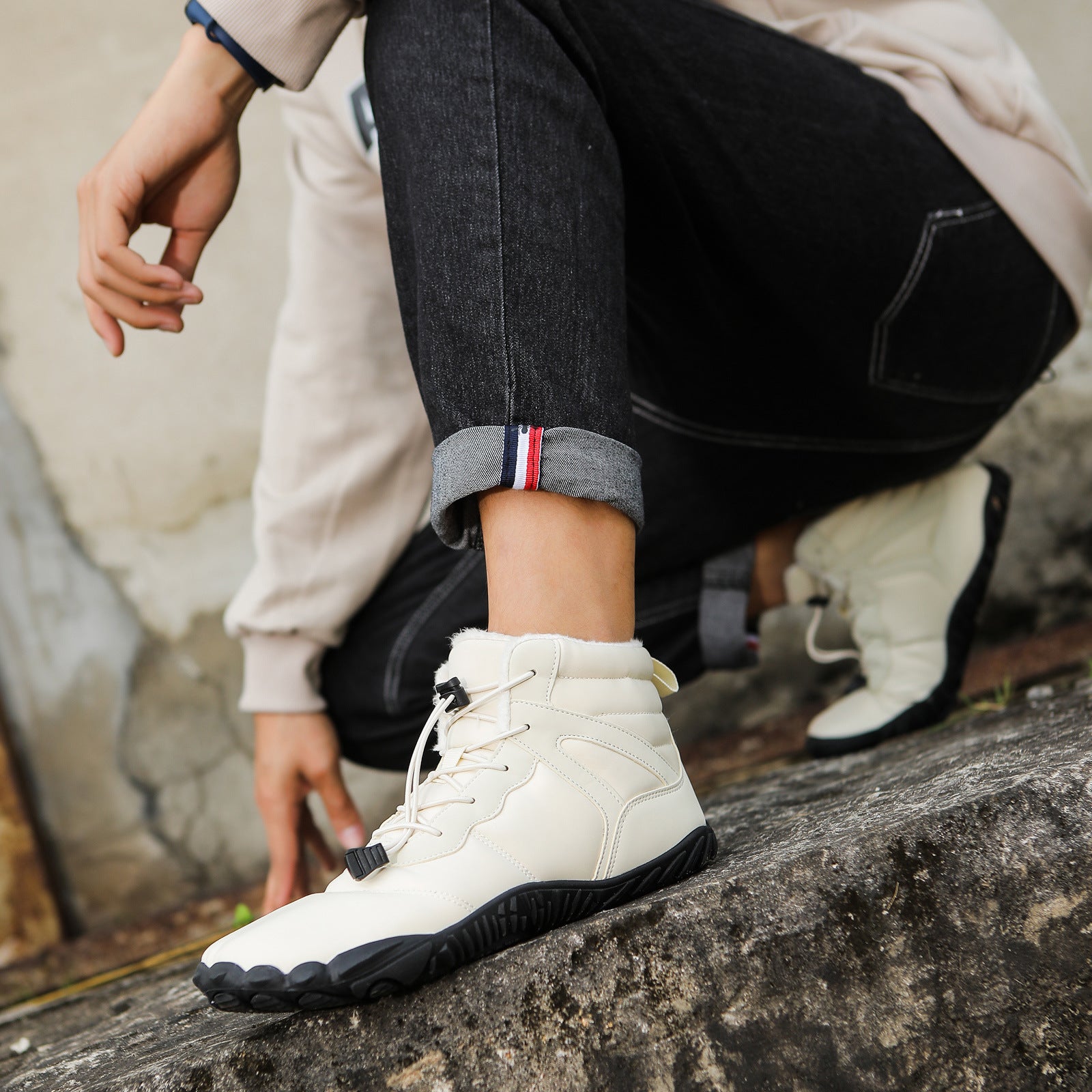 Non-slip Snow Boots Waterproof Fleece-lined