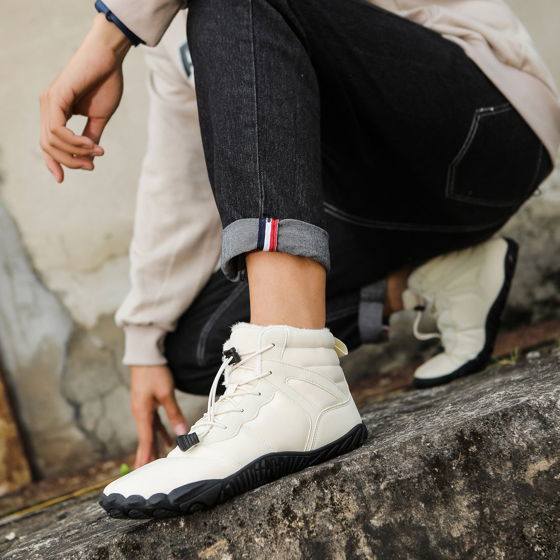 Non-slip Snow Boots Waterproof Fleece-lined