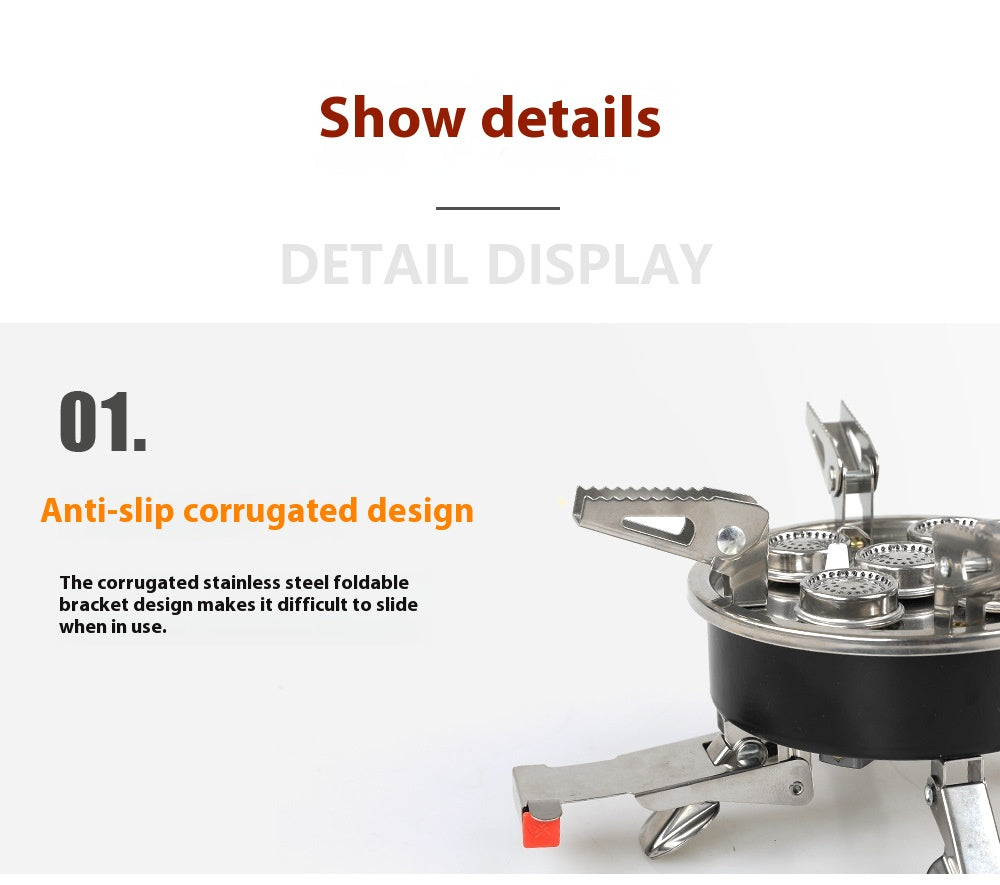 Portable Foldable Camping Stainless Steel Split Stove