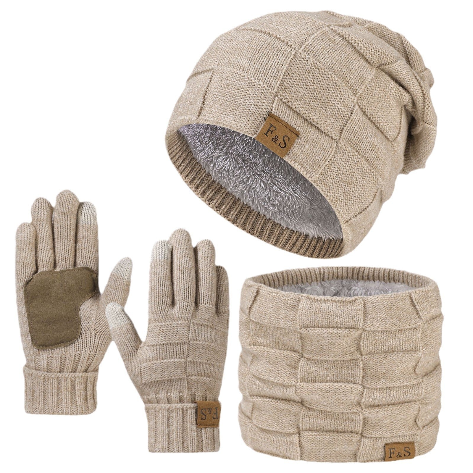 Three-piece Hat Scarf Gloves