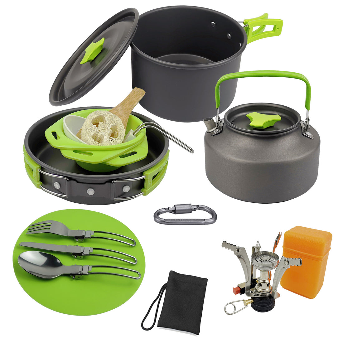 Camping Teapot Set Pot Stove