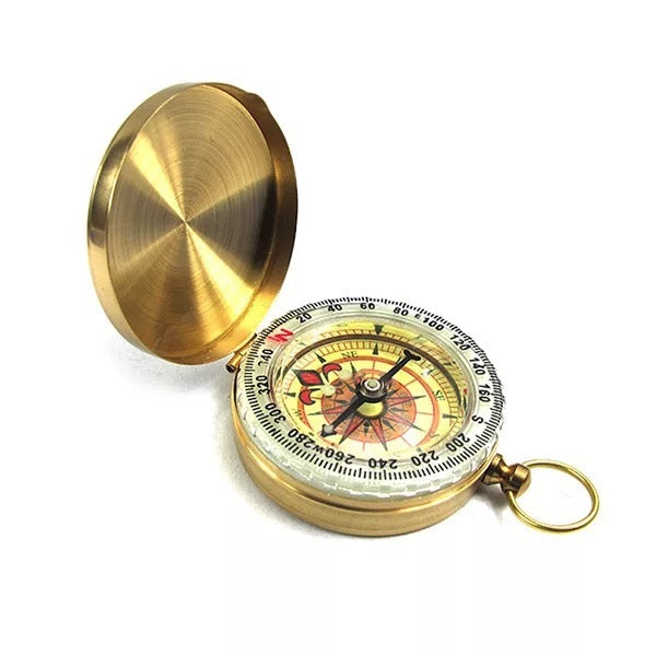 Outdoor Pocket Watch Copper Compass