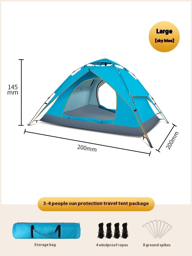 3-4 People Oxford Cloth Camping Tent