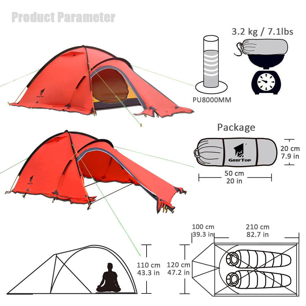 Outdoor Survival Double-layer Outdoor Tent