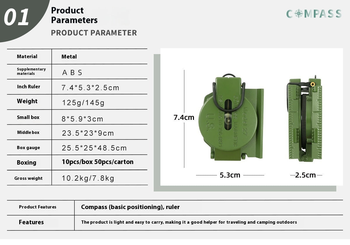 Multifunctional Camping Cross-country Compass