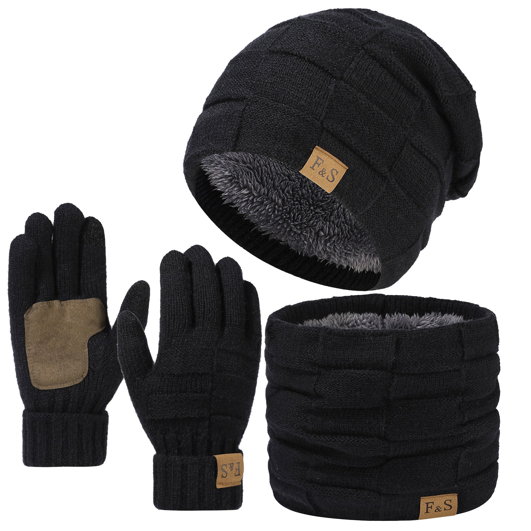 Three-piece Hat Scarf Gloves