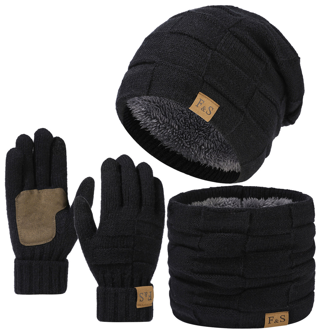 Three-piece Hat Scarf Gloves