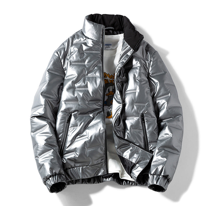 Plus-size Warm Winter Wear Shiny Thick Cotton Coat