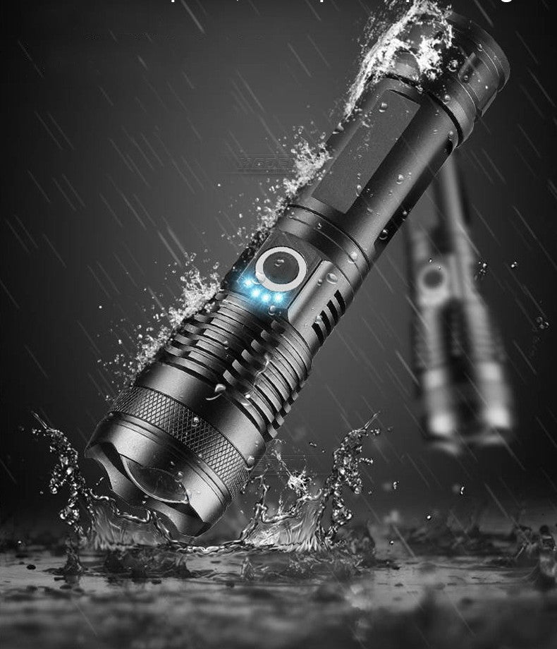 Aluminum Alloy Power Display Telescopic Flashlight