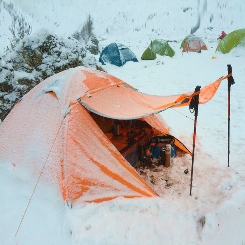 Double Aluminum Pole Anti-storm Travel Camping Tent