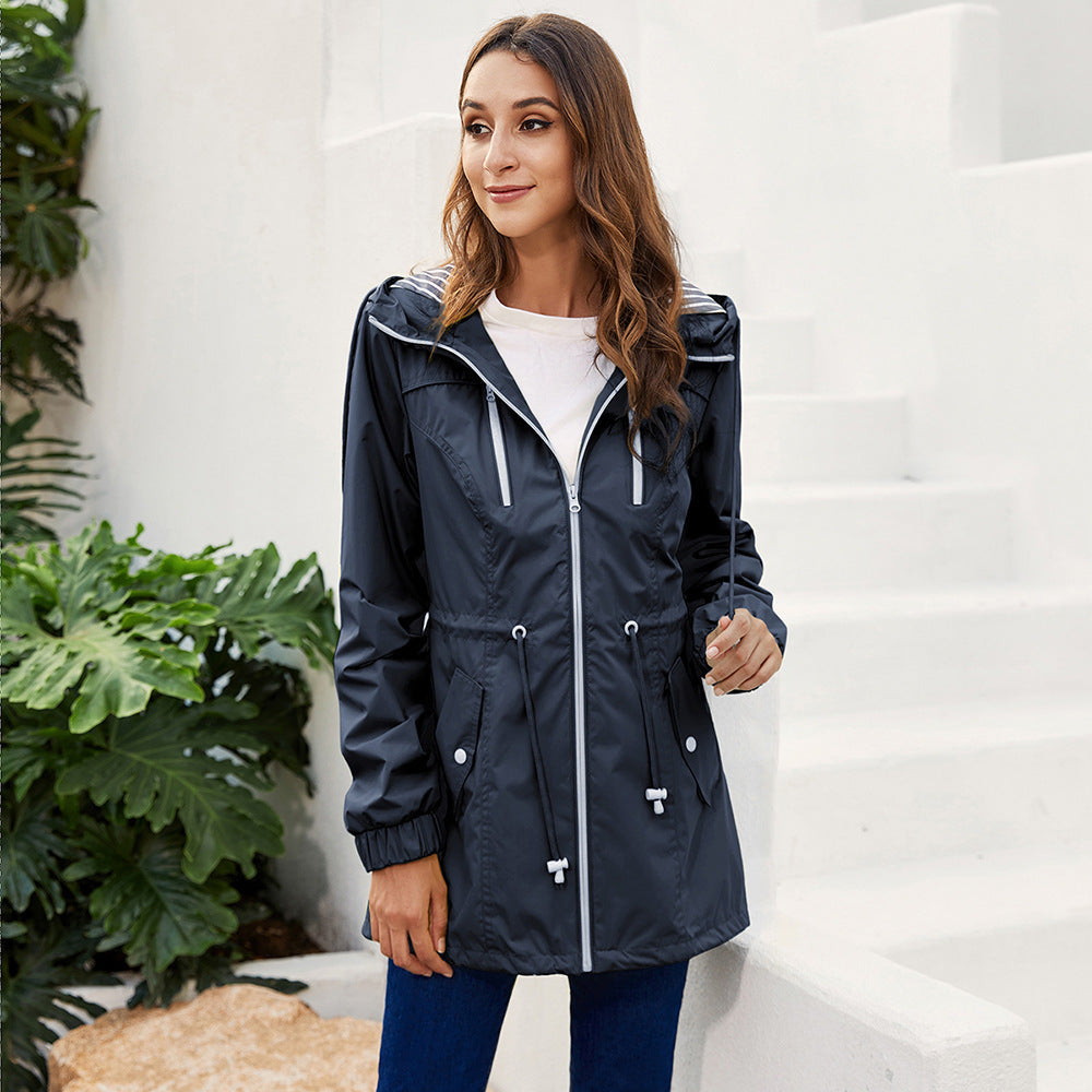 Outdoor Hiking One-piece Rain Jacket
