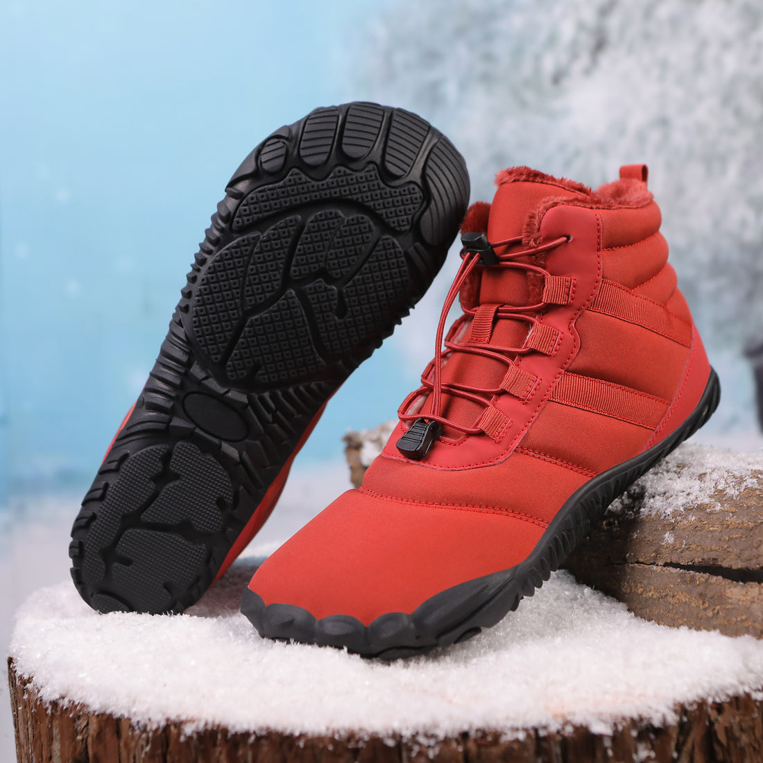 Non-slip Snow Boots Waterproof Fleece-lined