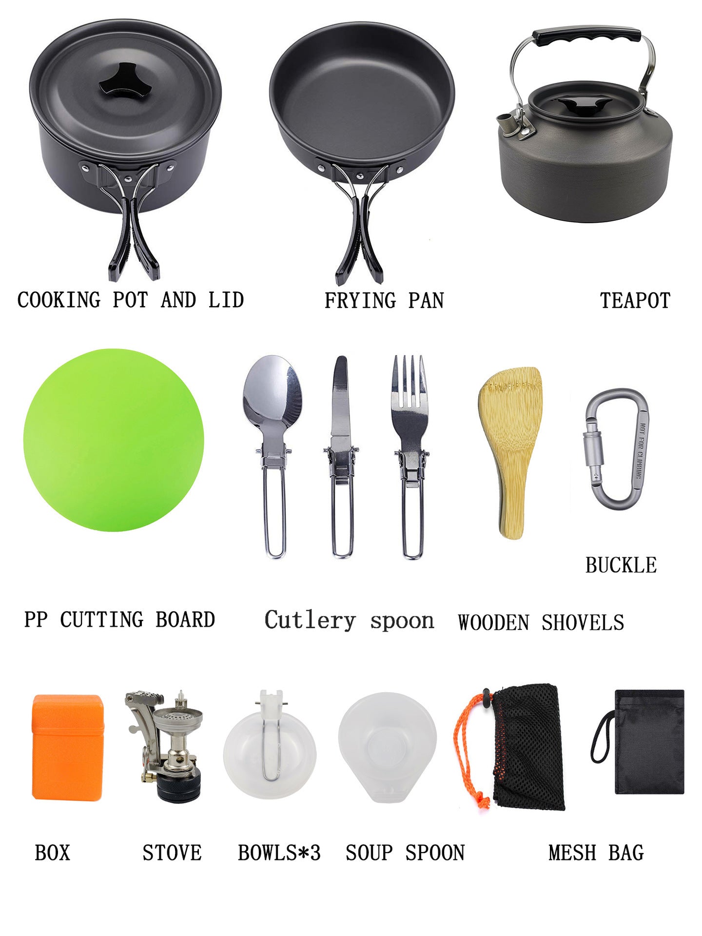 Camping Teapot Set Pot Stove
