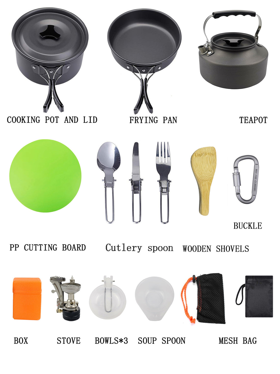 Camping Teapot Set Pot Stove