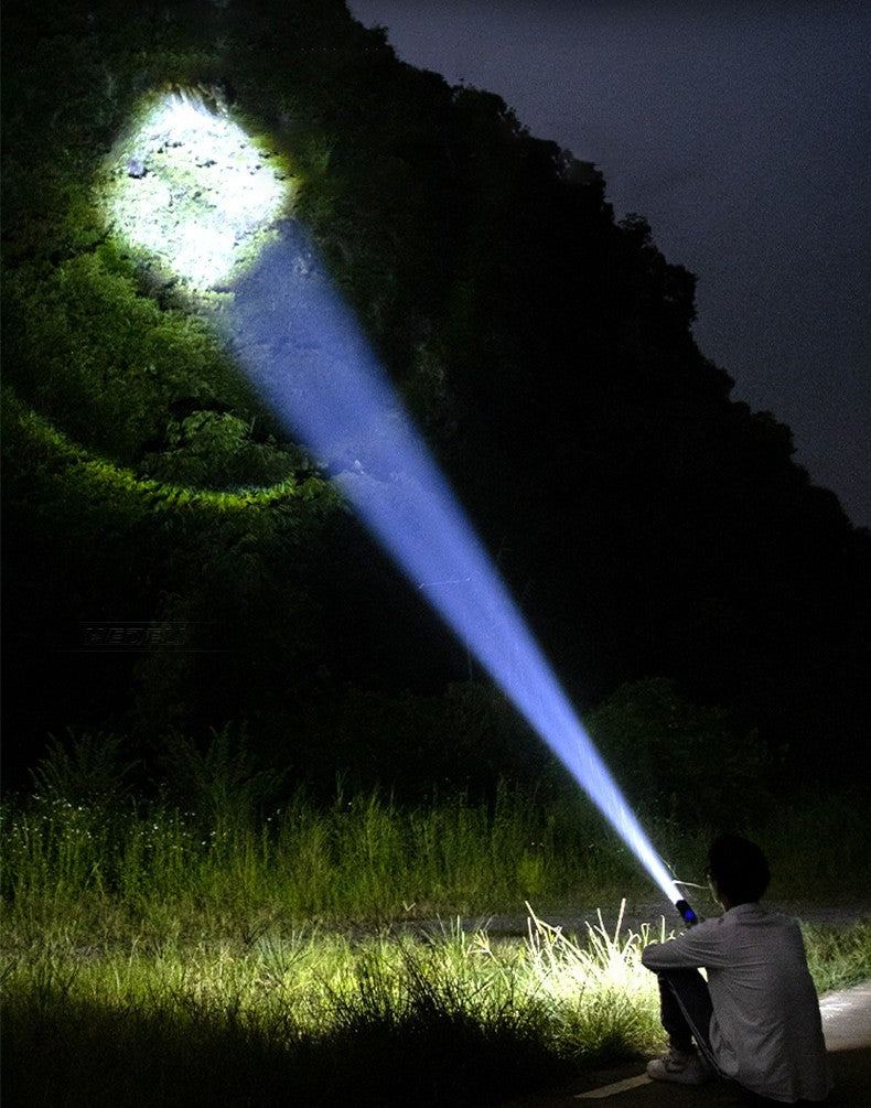 Aluminum Alloy Power Display Telescopic Flashlight