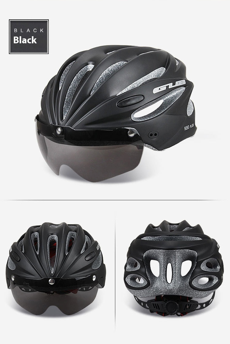 Integrated Riding Cap Magnetic Goggles Helmet